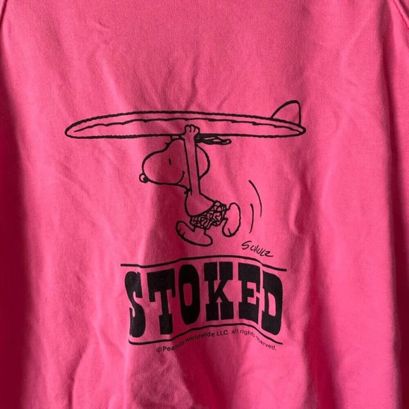 Native Youth Peanuts Snoopy Surfer Relaxed Sweatshirt Sweater Pink Size Small - Picture 4 of 7
